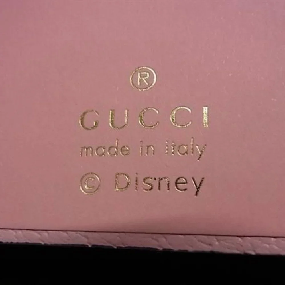 Gucci Disney Collaboration Daisy GG Pattern Leather Notebook Brown